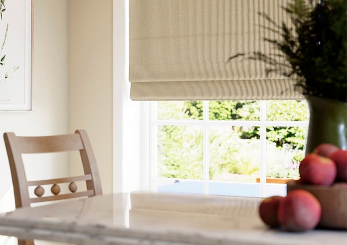 Montierre Stripe, Soft Raffia - Roman Blind - Image 5